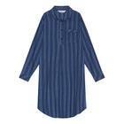 Flannel navy and blue stripes