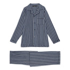 Blue off white navy yellow and blue pipping