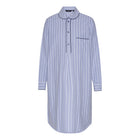 Herringbone Blue and off white